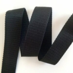 Black cotton taffeta ribbon